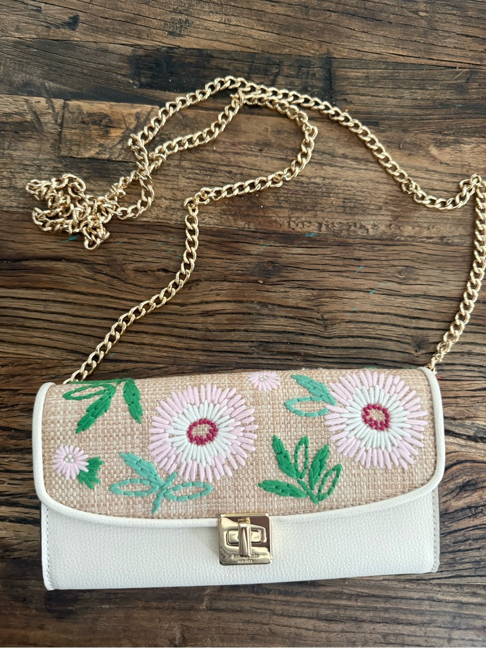 Kate Spade New York
PHOEBE STRAW TURNLOCK WALLET-ON-CHAIN